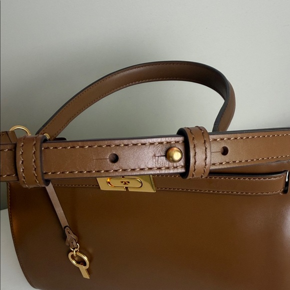 Tory Burch Brown & GoldLee Radzwill Satchel - Picture 3 of 10